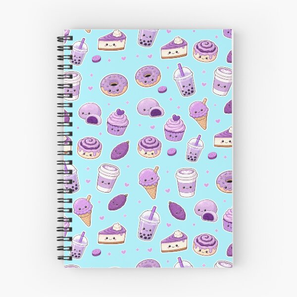 Item preview, Kawaii Ube Food Pattern - Cute Purple Yam Desserts and Drinks designed and sold by merchxwear.