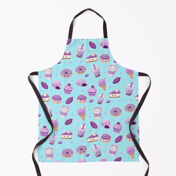 Item preview, Kawaii Ube Food Pattern - Cute Purple Yam Desserts and Drinks designed and sold by merchxwear.