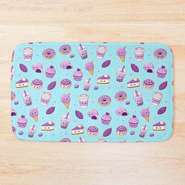 Item preview, Kawaii Ube Food Pattern - Cute Purple Yam Desserts and Drinks designed and sold by merchxwear.