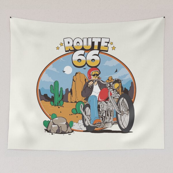 Item preview, Route 66 Motorcycle Desert Biker Road Trip designed and sold by Oniyasha.