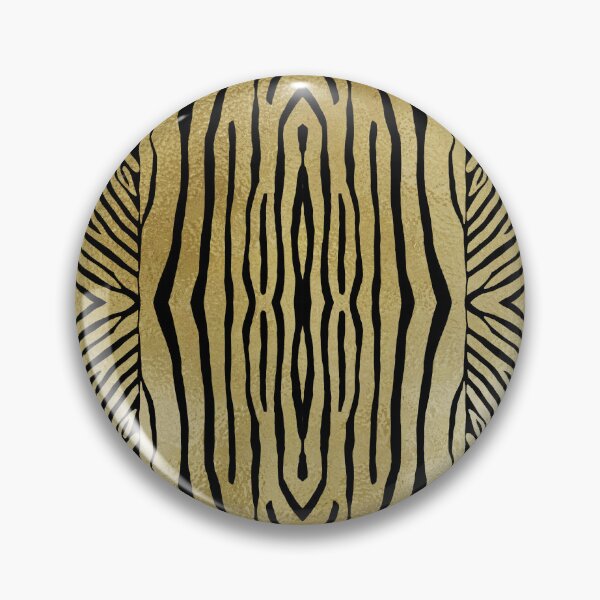 Item preview, Hand drawn gold & black zebra stripes designed and sold by Anne Londez Studio.