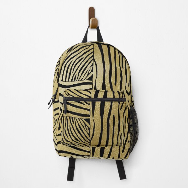 Item preview, Hand drawn gold & black zebra stripes designed and sold by Anne Londez Studio.