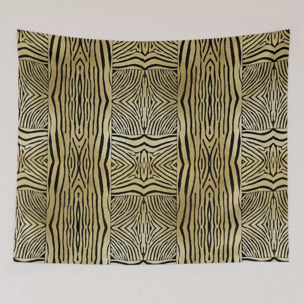 Item preview, Hand drawn gold & black zebra stripes designed and sold by Anne Londez Studio.