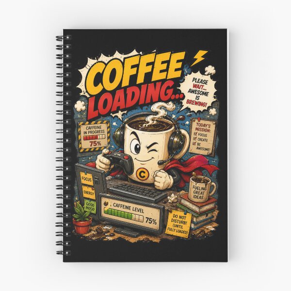 Item preview, Coffee Loading... – Funny Comics Design designed and sold by Mac Sketches.