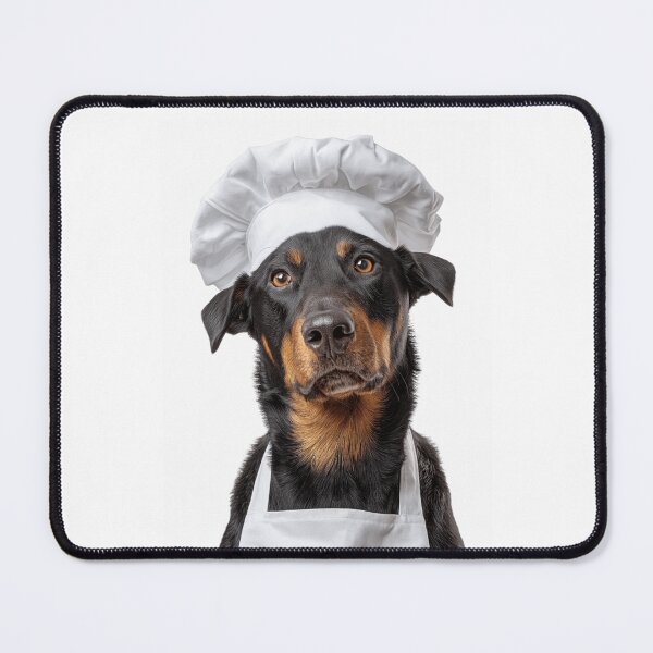 Item preview, Beauceron Chef Dog Funny Cooking Apron Hat Cute Pet Portrait designed and sold by LazyOwlStore.
