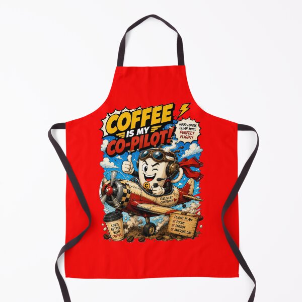 Item preview, Coffee Is My Co-Pilot – Funny Comics Design designed and sold by Mac Sketches.