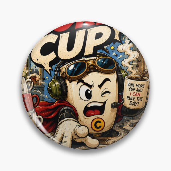 Item preview, One More Cup – Funny Comics Design designed and sold by Mac Sketches.