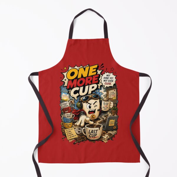 Item preview, One More Cup – Funny Comics Design designed and sold by Mac Sketches.