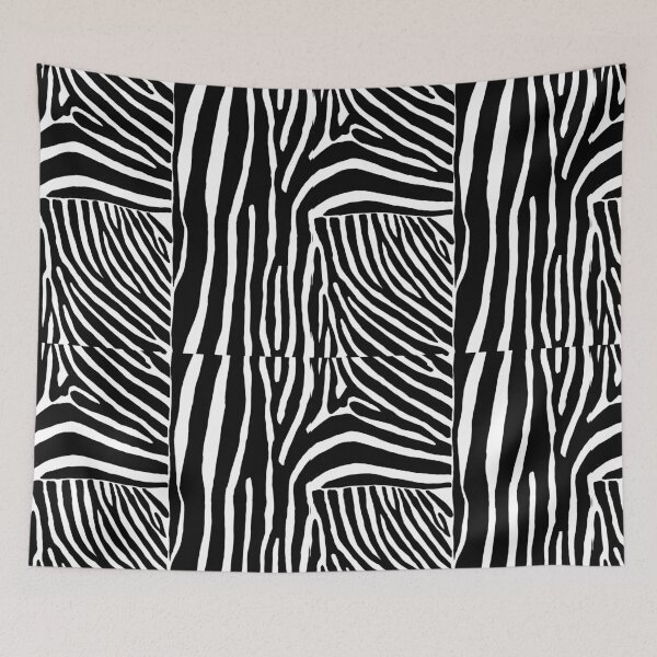 Item preview, Hand drawn black and white zebra stripes designed and sold by Anne Londez Studio.