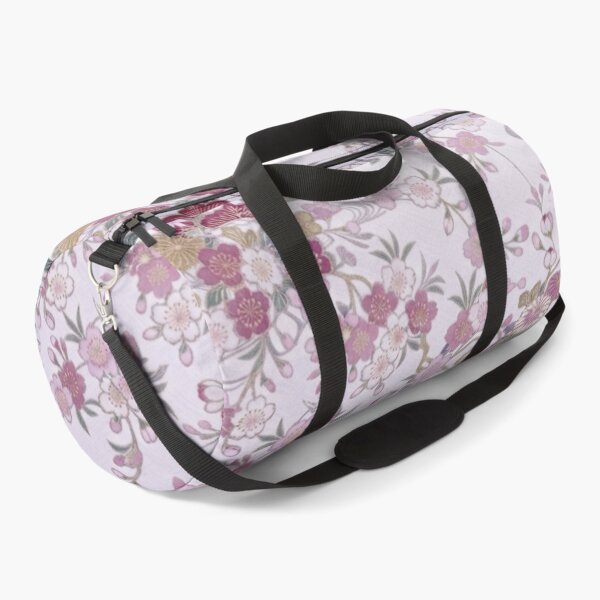 Item preview, Traditional Japanese Kimono Pattern with Purple Cherry Blossoms and Swallows designed and sold by Kokeshidreams.