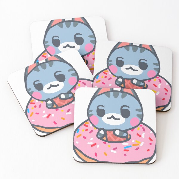 Item preview, Kawaii Blue Cat in a Sprinkle Donut designed and sold by Charlenaud.