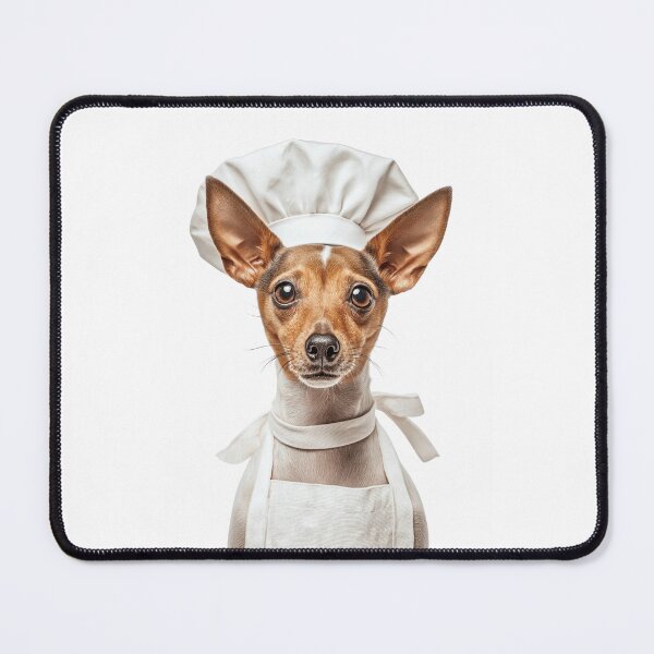 Item preview, Toy Fox Terrier Chef Dog Funny Cooking Apron Hat Cute Pet Portrait designed and sold by LazyOwlStore.