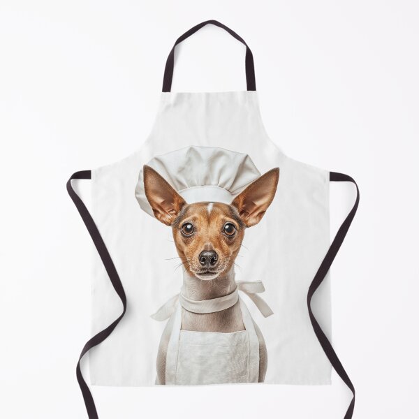 Item preview, Toy Fox Terrier Chef Dog Funny Cooking Apron Hat Cute Pet Portrait designed and sold by LazyOwlStore.