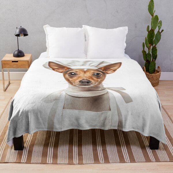 Item preview, Toy Fox Terrier Chef Dog Funny Cooking Apron Hat Cute Pet Portrait designed and sold by LazyOwlStore.