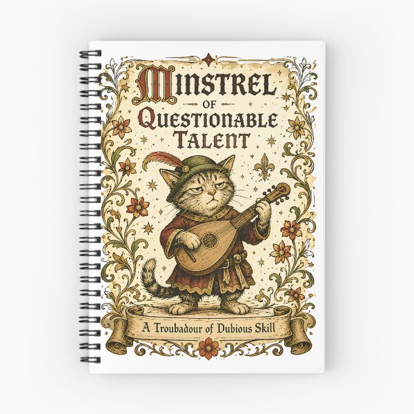 Item preview, Medieval Cat Minstrel – Questionable Talent Marginalia Humor designed and sold by Best and Cool.