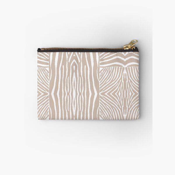 Item preview, Hand drawn beige and white zebra stripes designed and sold by Anne Londez Studio.