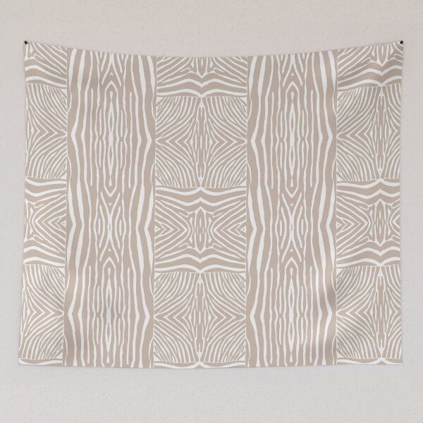 Item preview, Hand drawn beige and white zebra stripes designed and sold by Anne Londez Studio.
