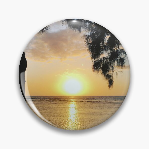 Item preview, Serene Ocean Sunset Golden Reflection designed and sold by tangFoo974.