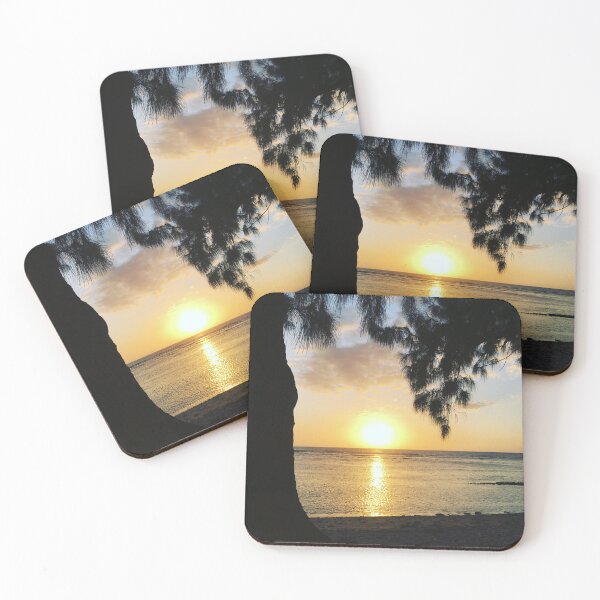 Item preview, Serene Ocean Sunset Golden Reflection designed and sold by tangFoo974.