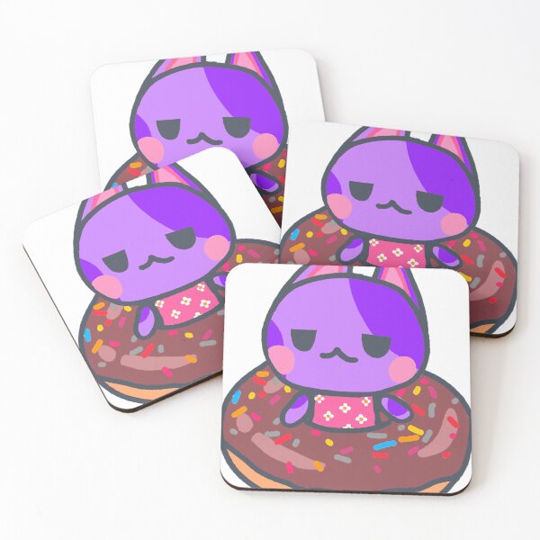 Item preview, Grumpy Purple Cat in a Chocolate Sprinkle Donut designed and sold by Charlenaud.