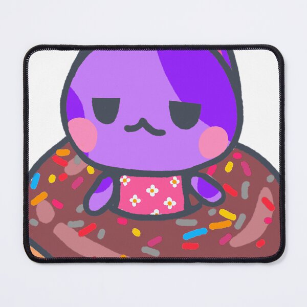 Item preview, Grumpy Purple Cat in a Chocolate Sprinkle Donut designed and sold by Charlenaud.