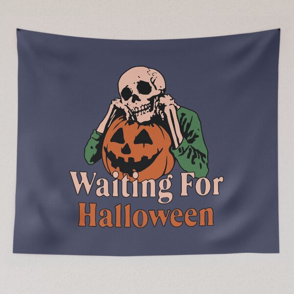 Item preview, Halloween Skeleton Pumpkin Waiting For Halloween designed and sold by Oniyasha.