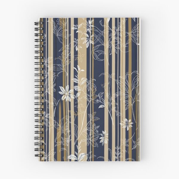 Item preview, Modern Japanese Kimono Stripe with Elegant Floral Line Art Pattern designed and sold by Kokeshidreams.