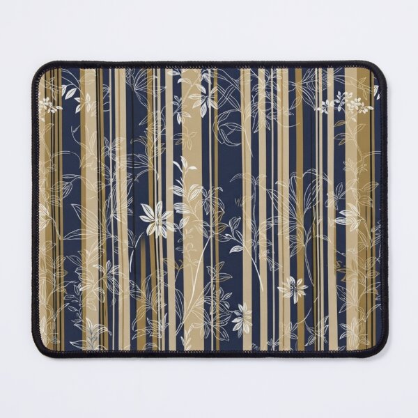 Item preview, Modern Japanese Kimono Stripe with Elegant Floral Line Art Pattern designed and sold by Kokeshidreams.