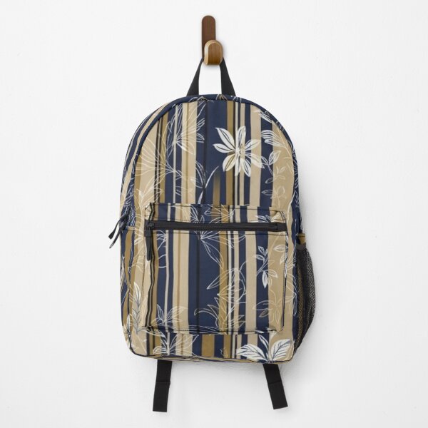 Item preview, Modern Japanese Kimono Stripe with Elegant Floral Line Art Pattern designed and sold by Kokeshidreams.