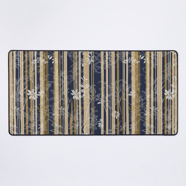 Item preview, Modern Japanese Kimono Stripe with Elegant Floral Line Art Pattern designed and sold by Kokeshidreams.