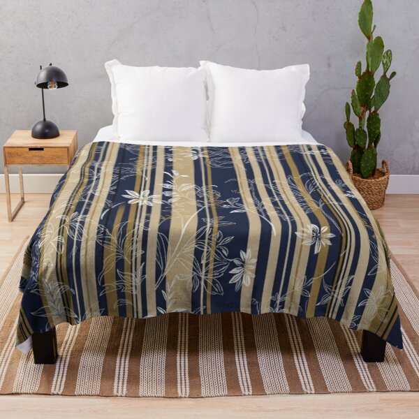 Item preview, Modern Japanese Kimono Stripe with Elegant Floral Line Art Pattern designed and sold by Kokeshidreams.