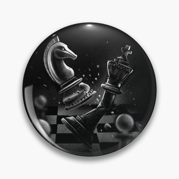 Item preview, Dark Monochrome Chess Battle Knight King designed and sold by SeoulInkSoul.