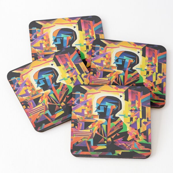 Item preview, Kandinsky-inspired Geometric Light Figure – Abstract Color Glow designed and sold by FotoworldEdel.