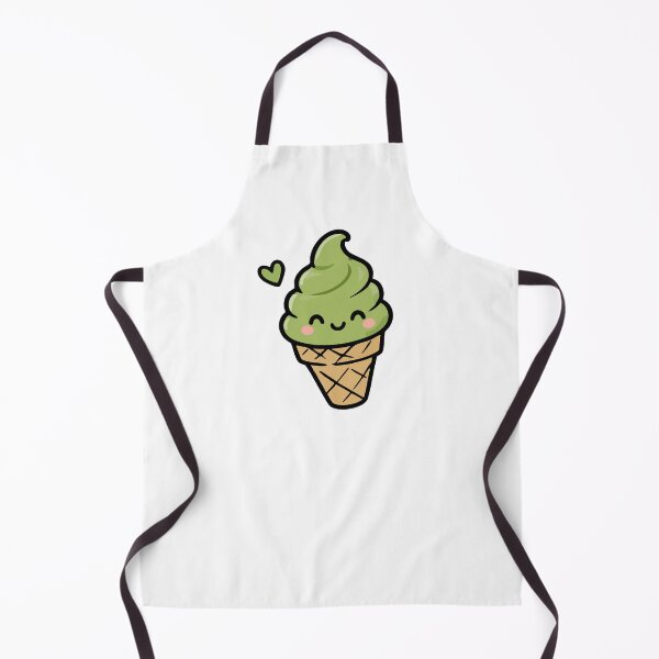 Item preview, Kawaii Matcha Ice Cream Cone designed and sold by VectorForge Studio.