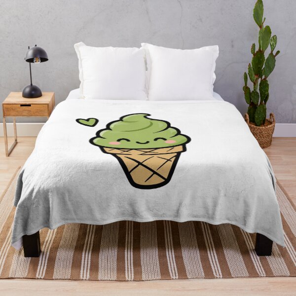 Item preview, Kawaii Matcha Ice Cream Cone designed and sold by VectorForge Studio.