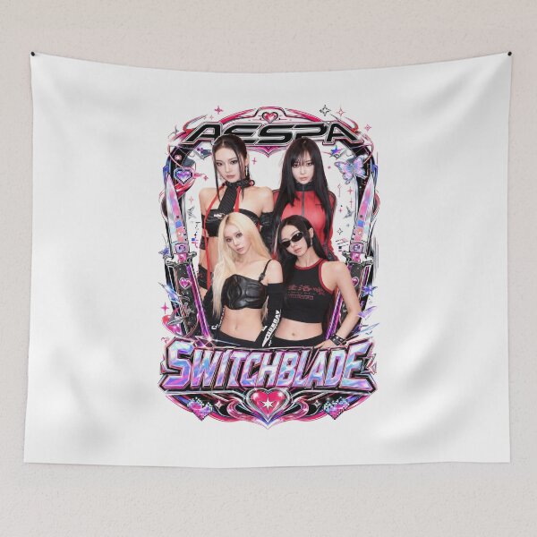 Item preview, aespa Full Group Switchblade Song Heavy Chrome Concept Fan Art designed and sold by Valereekmerch.