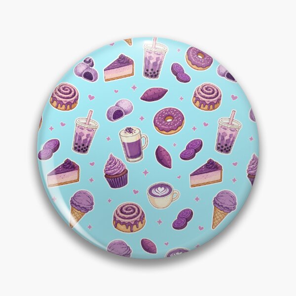 Item preview, Vintage Ube Dessert Pattern - Purple Yam Ice Cream and Pastries designed and sold by merchxwear.