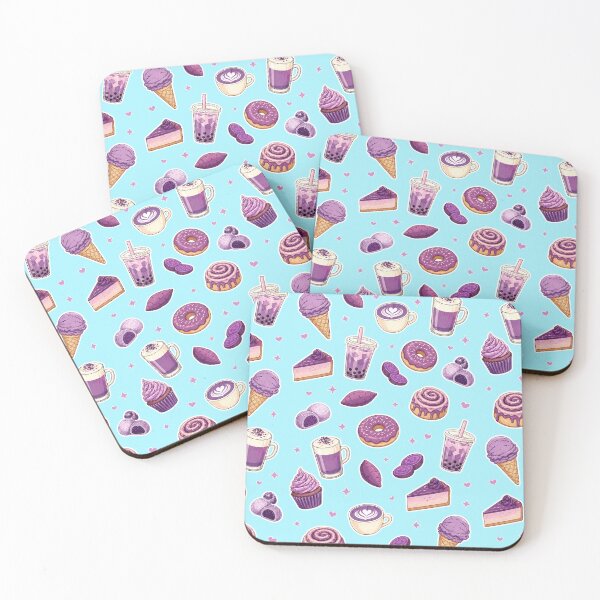 Item preview, Vintage Ube Dessert Pattern - Purple Yam Ice Cream and Pastries designed and sold by merchxwear.