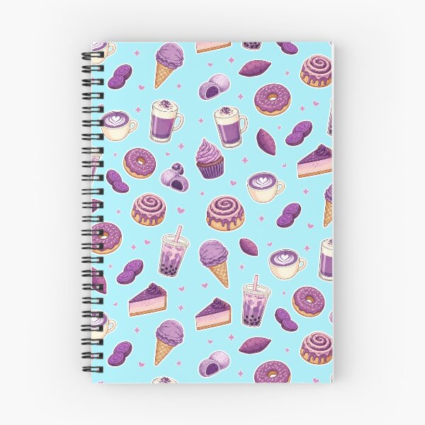 Item preview, Vintage Ube Dessert Pattern - Purple Yam Ice Cream and Pastries designed and sold by merchxwear.
