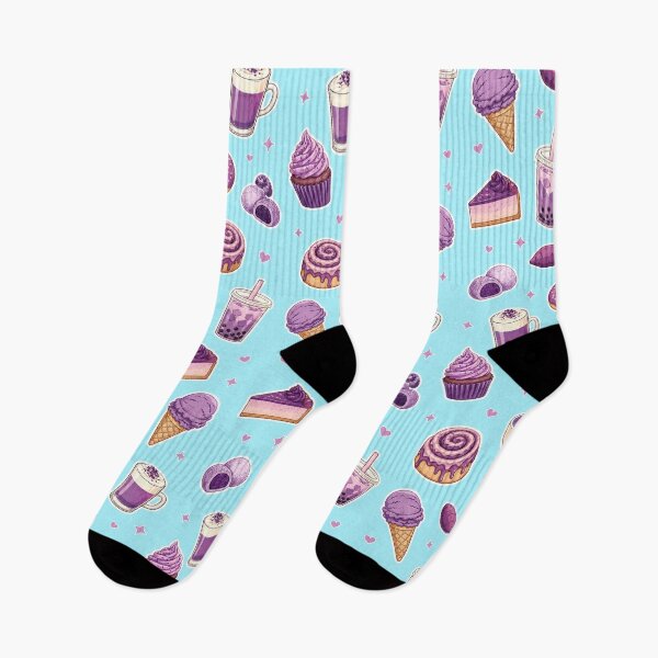 Item preview, Vintage Ube Dessert Pattern - Purple Yam Ice Cream and Pastries designed and sold by merchxwear.