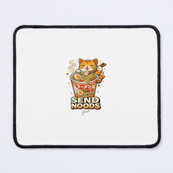 Item preview, Send Noods – Funny Retro Ramen Cat Japanese Food Design designed and sold by Musamem Designs.