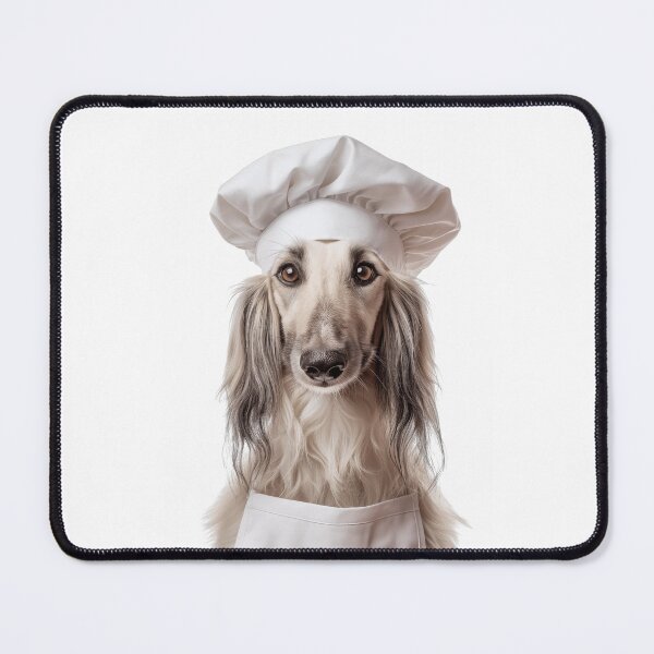 Item preview, Afghan Hound Chef Dog Funny Cooking Apron Hat Cute Pet Portrait designed and sold by LazyOwlStore.