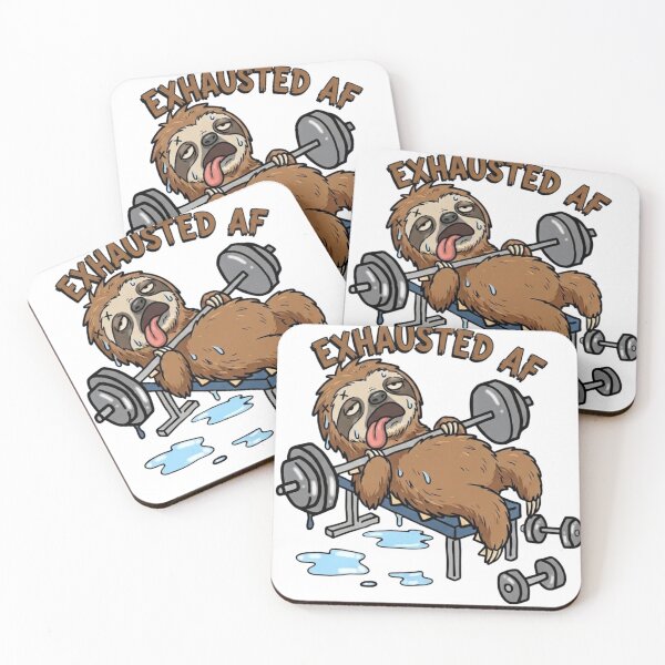 Item preview, Exhausted Sloth Workout designed and sold by JOHNMAX12.