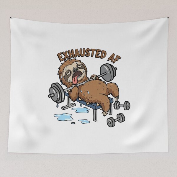 Item preview, Exhausted Sloth Workout designed and sold by JOHNMAX12.
