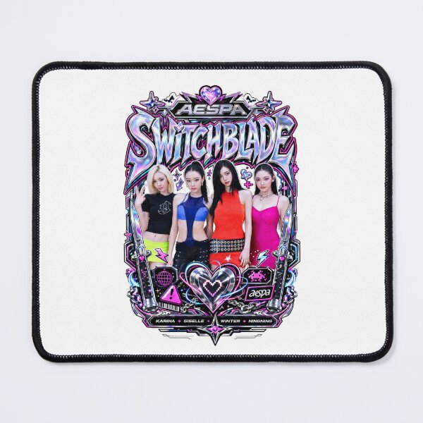 Item preview, aespa Switchblade Lyric Holographic Pixel Heart Sticker Design designed and sold by Valereekmerch.