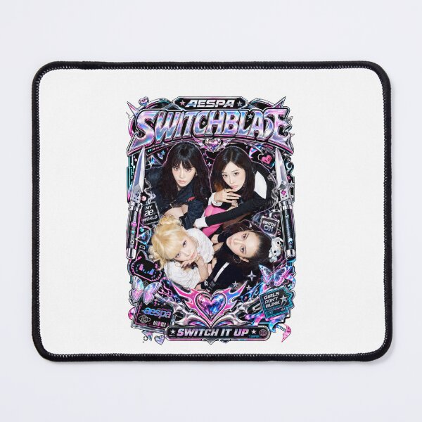 Item preview, aespa Full Group Switchblade Era Silver Metal Collector Print designed and sold by Valereekmerch.