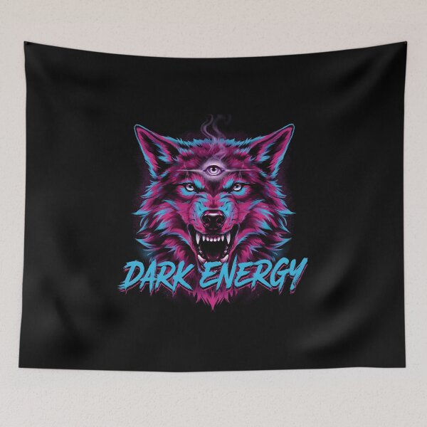 Item preview, Dark Energy Neon Third Eye Cyberpunk Wolf designed and sold by Enea Kelo.