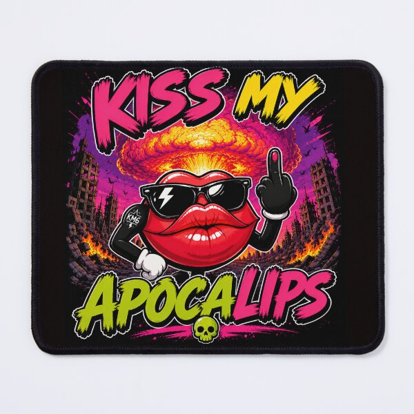 Item preview, Kiss My Apocalips | Funny Post-Apocalyptic Cartoon Lips designed and sold by KissMy6 Industries.