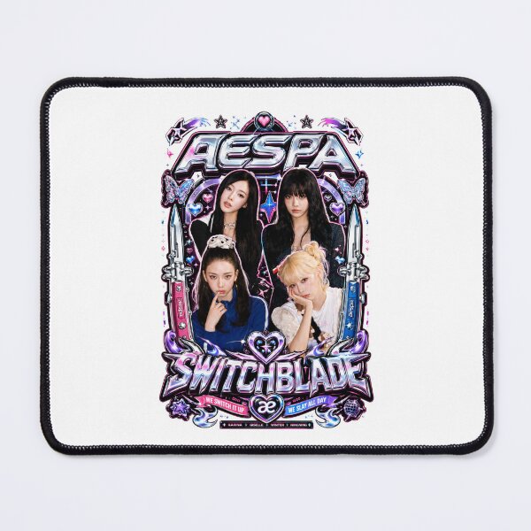 Item preview, Aesthetic aespa Switchblade Song Neon Butterfly Y2K Merch designed and sold by Valereekmerch.