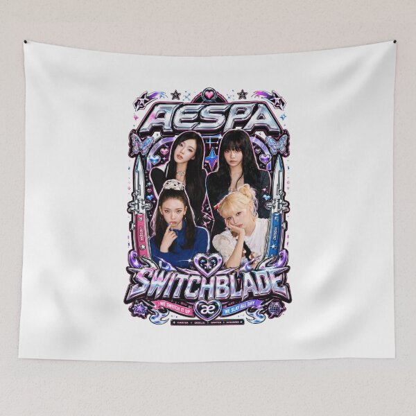 Item preview, Aesthetic aespa Switchblade Song Neon Butterfly Y2K Merch designed and sold by Valereekmerch.